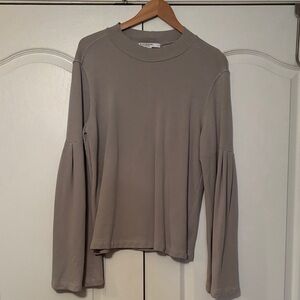 Stateside Pleated-Sleeve Long Sleeve Top